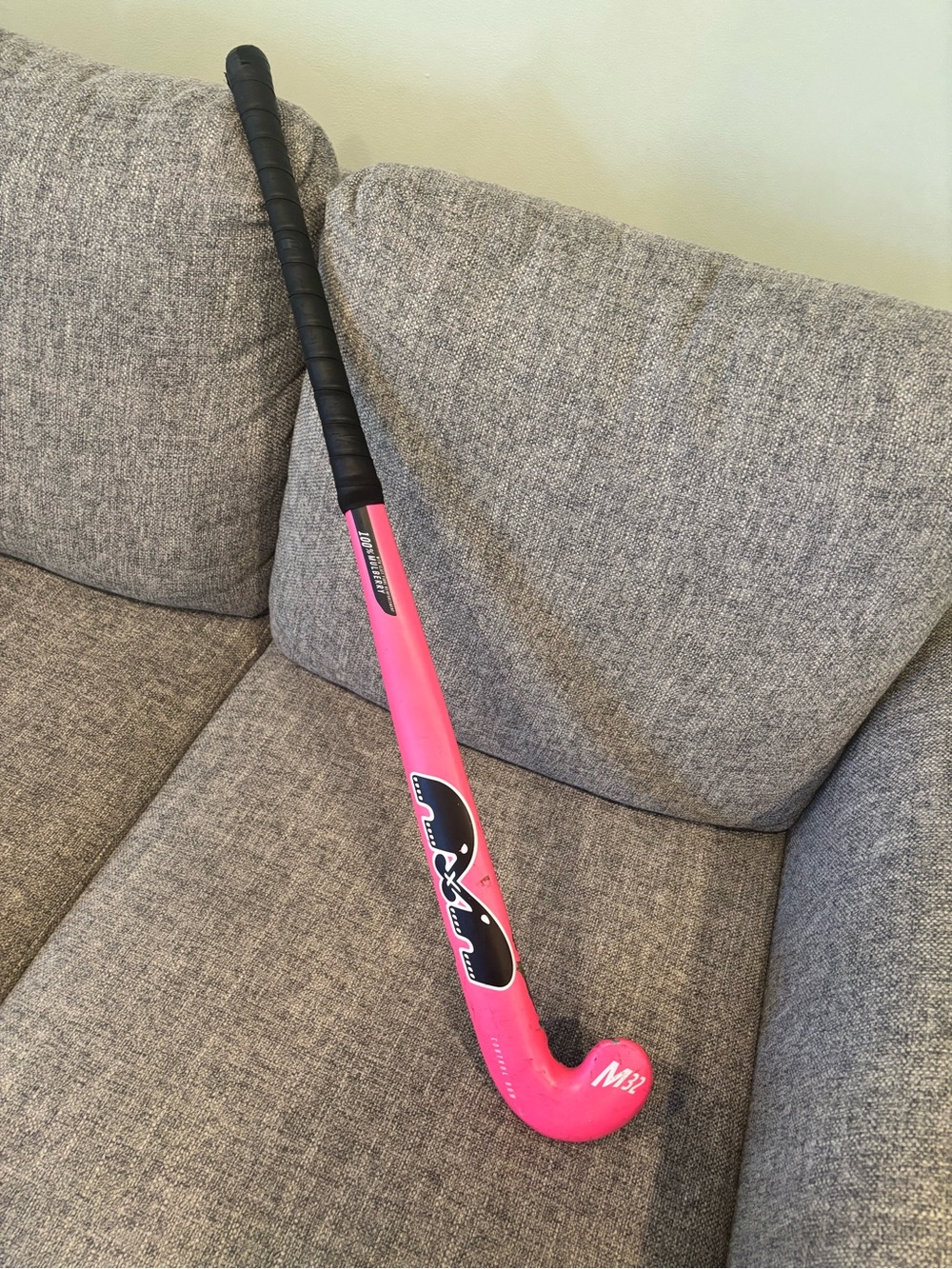 Black and Pink Field Hockey Stick